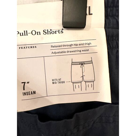 Goodfellow & Co Pull-On Shorts Navy Blue Cotton Blend 7" Inseam XL - Picture 4 of 5